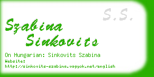 szabina sinkovits business card